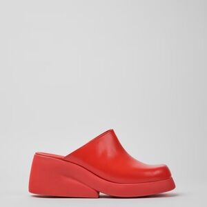 Camper Kaah Red Leather Clogs size 40